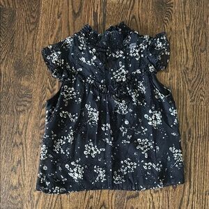 Floral Black Kids Top